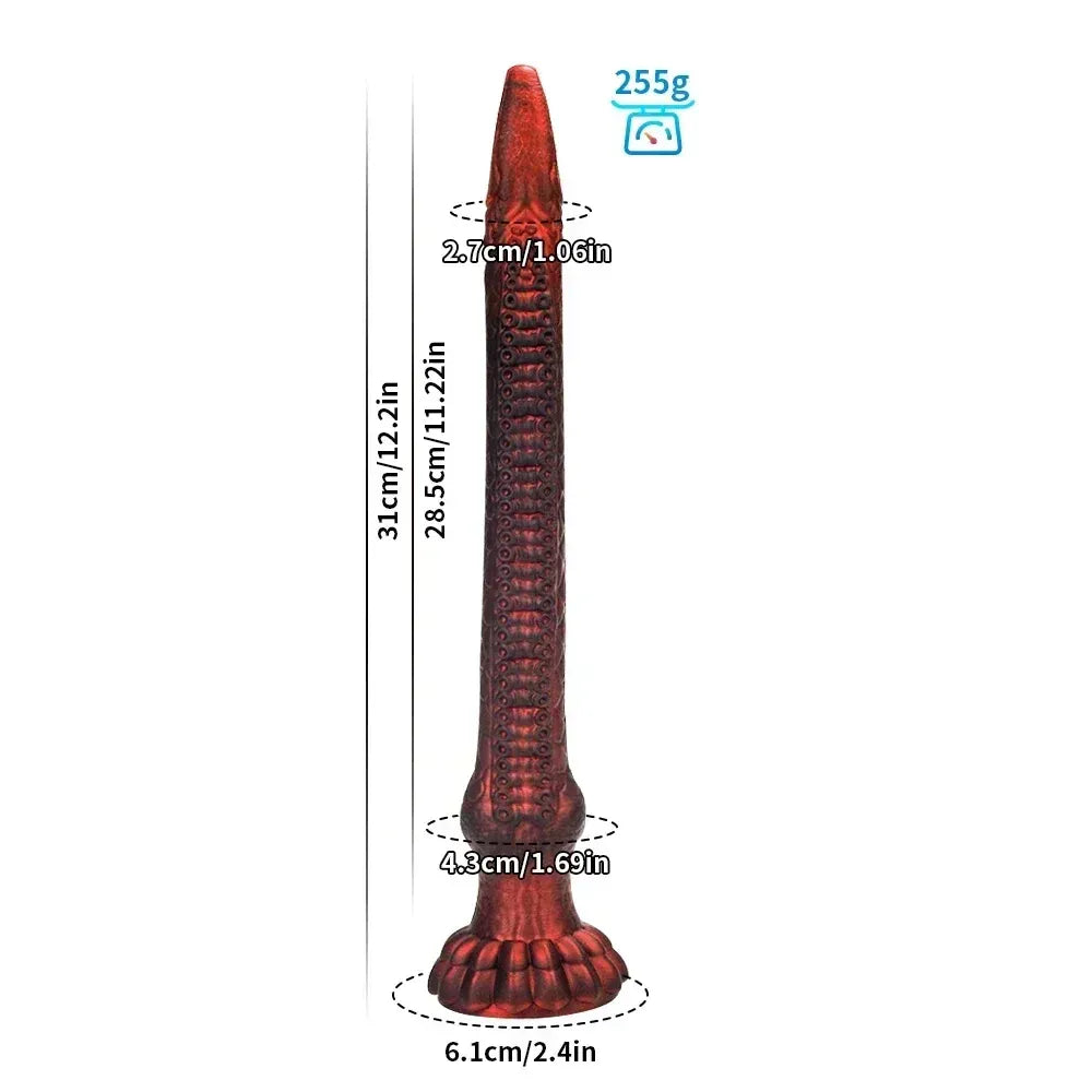 16.4 Inch Ultra Long Silicone Dildo With Strong Suction Cup